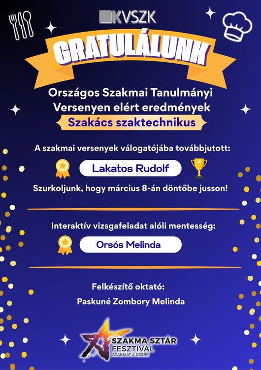 🤩 Újabb szakmai sikerek az iskolánkban! 🙌