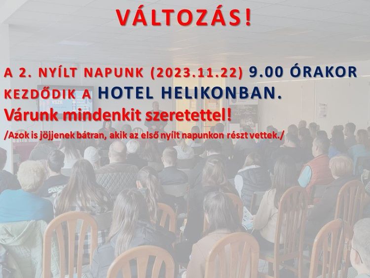 NYÍLT NAP A HOTEL HELIKONBAN