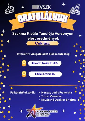 🤩 Újabb szakmai sikerek az iskolánkban! 🙌